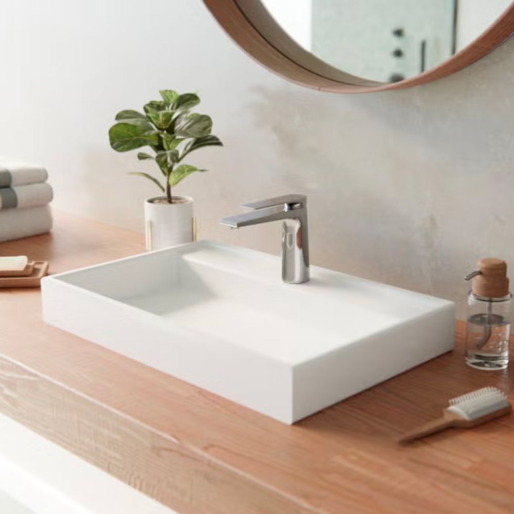 VitrA CounterTop Wash Basin 60(W)x38(D) cm Incl. Bottle Trap - Glossy White