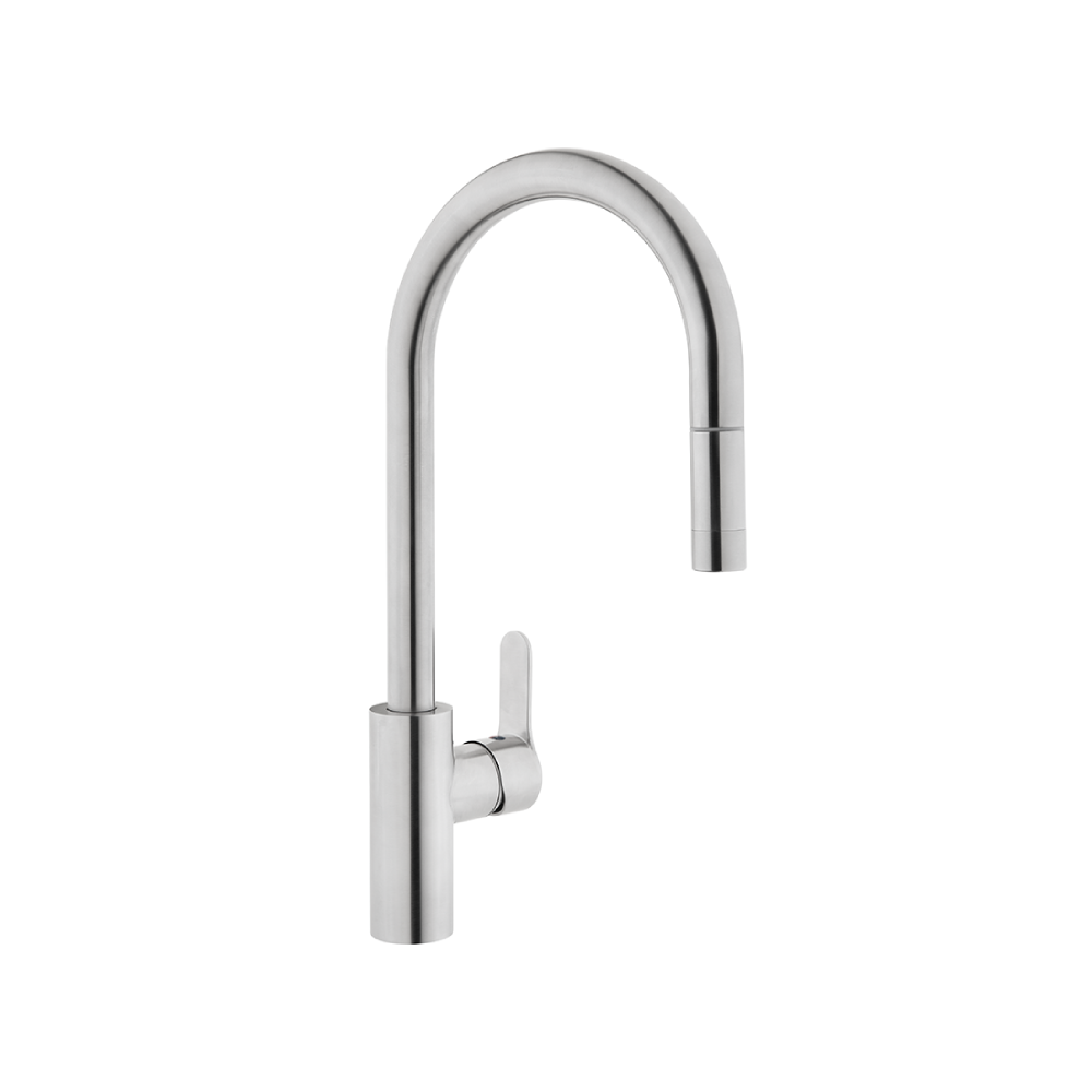VitrA Kitchen Pull-Out Tap - Stainless Steel