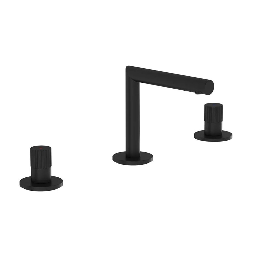 VitrA Origin 3 Hole Basin Mixer Tap - Matt Black