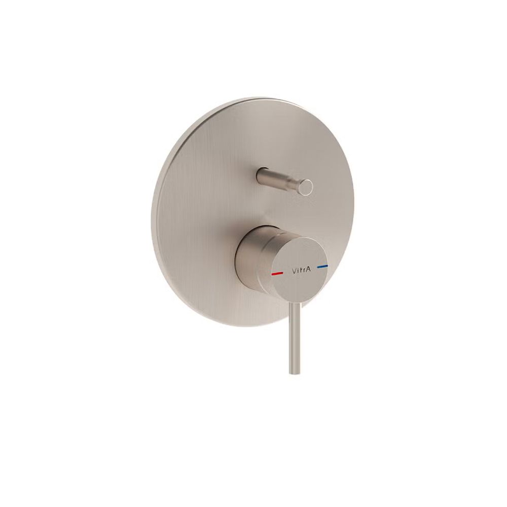 VitrA Concealed Bath/Shower Mixer Tap - Brushed Nickel