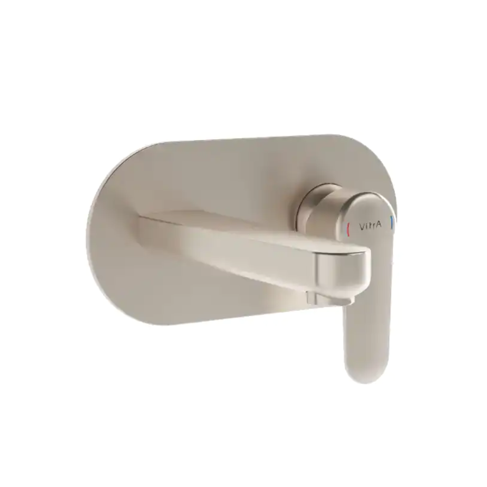 VitrA Wall Mounted Basin Tap - Brushed Nickel