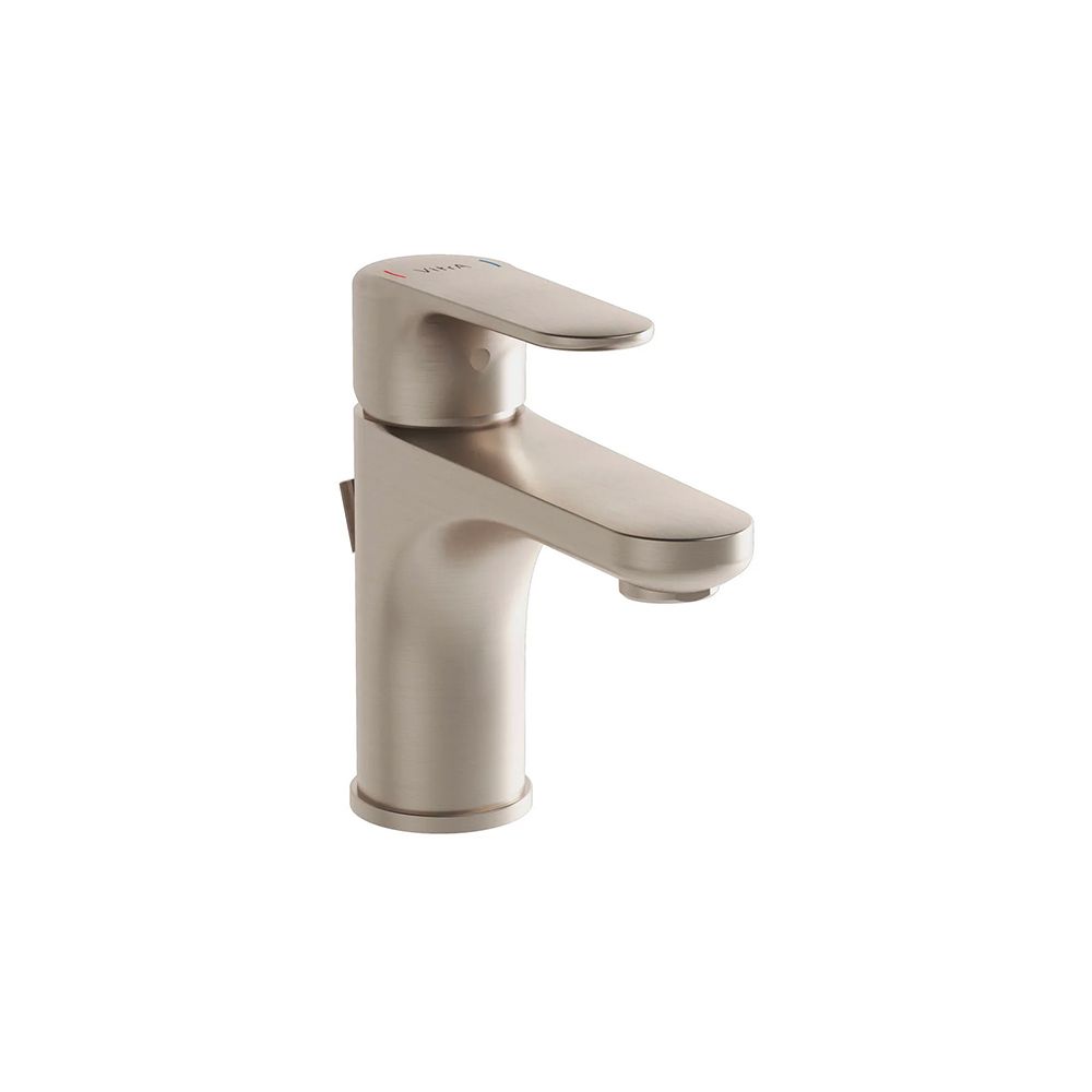 VitrA Root Round Basin Mixer Tap - Brushed Nickel