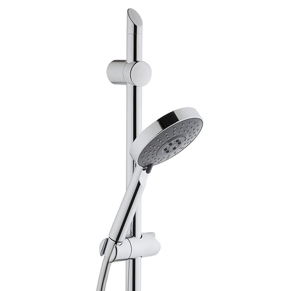 VitrA 3-Jet Spray Sliding Round Hand Shower Set With Rail & Soap Dish - Chrome