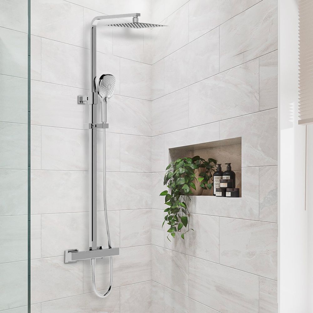 VitrA All-In-One Thermostatic Full Shower System With Mixer - ChromeChrome