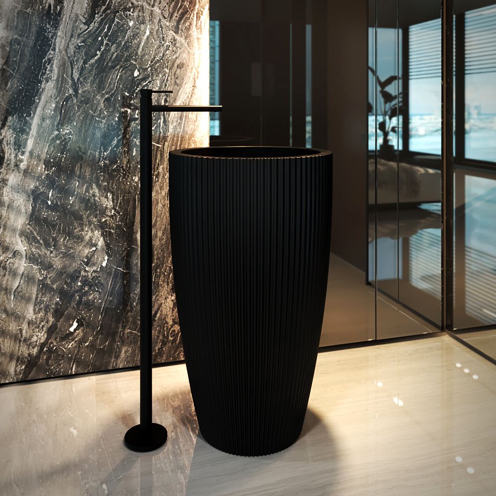 VitrA Floor Standing Basin Tap - Matt Black