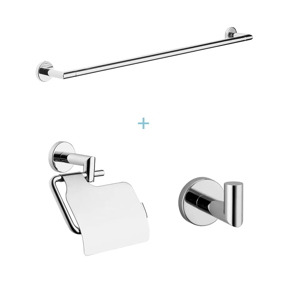 VitrA 3-Piece Bathroom Accessory Set - Chrome