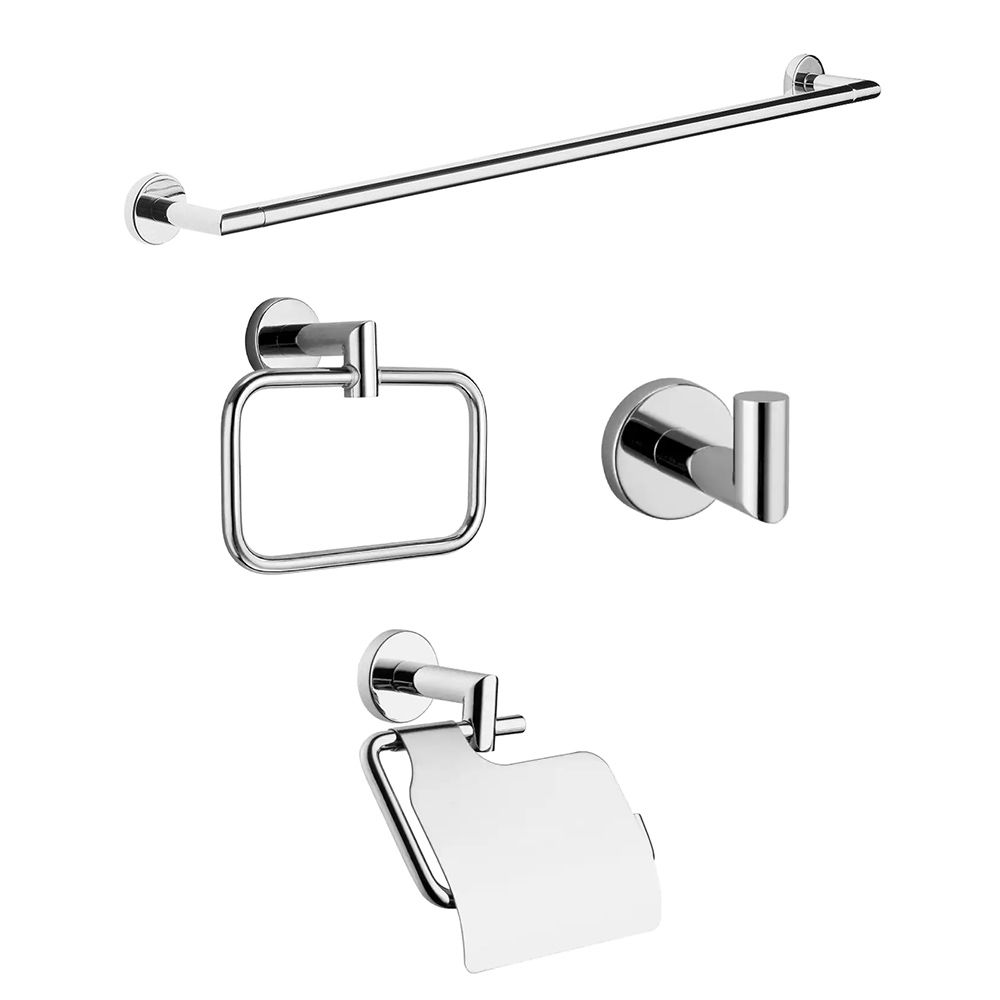 VitrA 4-Piece Bathroom Accessory Set - Chrome