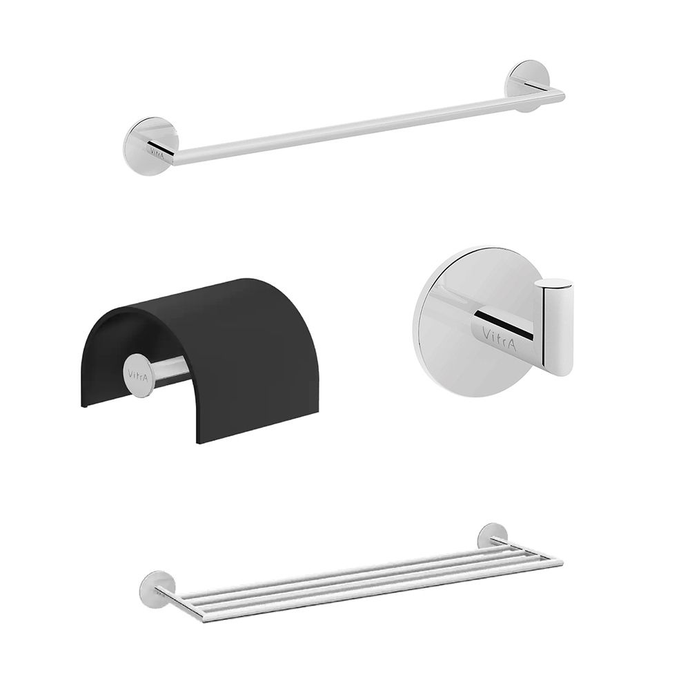 VitrA Origin 4-Piece Bathroom Accessory Set - Chrome