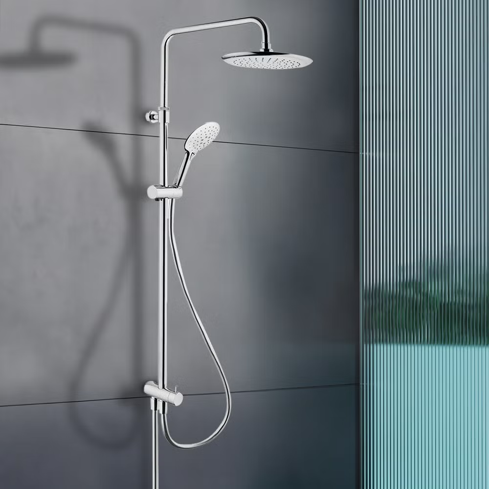 VitrA Round Full Shower System Set without Mixer - Chrome