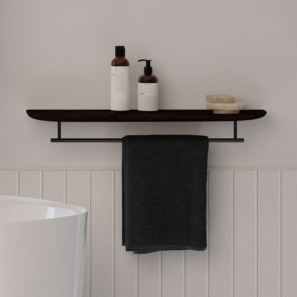 VitrA Towel Rail with Shelf 75cm (L) - Black Oak